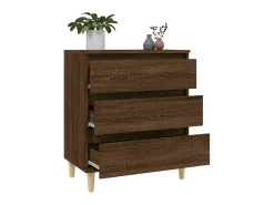 Aparador madera contrachapada marrón roble 60x35x70 cm ES13197