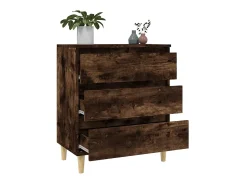 Aparador madera contrachapada color roble ahumado 60x35x70 cm ES61259