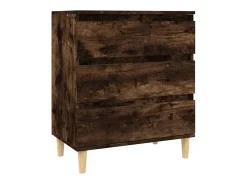 Aparador madera contrachapada color roble ahumado 60x35x70 cm ES61259
