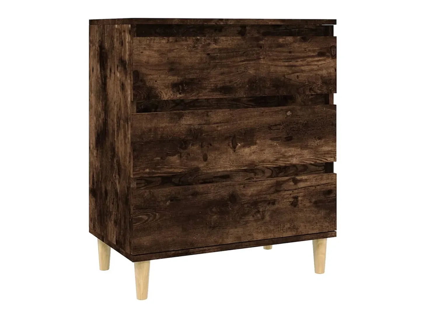 Aparador madera contrachapada color roble ahumado 60x35x70 cm ES61259