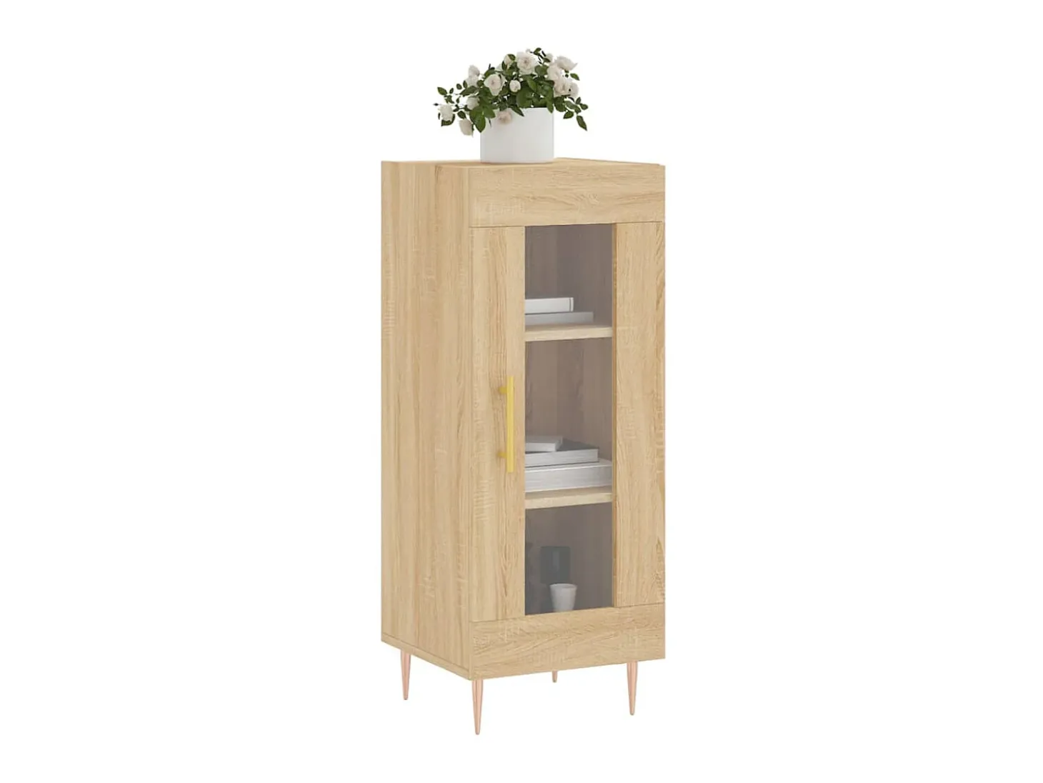 Aparador madera contrachapada color roble Sonoma 34,5x34x90 cm ES43560