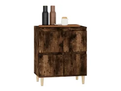Aparador madera contrachapada color roble ahumado 60x35x70 cm ES30841