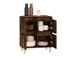 Aparador madera contrachapada color roble ahumado 60x35x70 cm ES30841