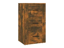 Aparador madera contrachapada color roble ahumado 40x33x70 cm ES36554