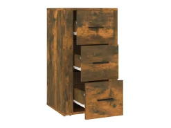 Aparador madera contrachapada color roble ahumado 40x33x70 cm ES36554