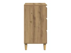 Aparador madera contrachapada roble artisian 60x35x70 cm