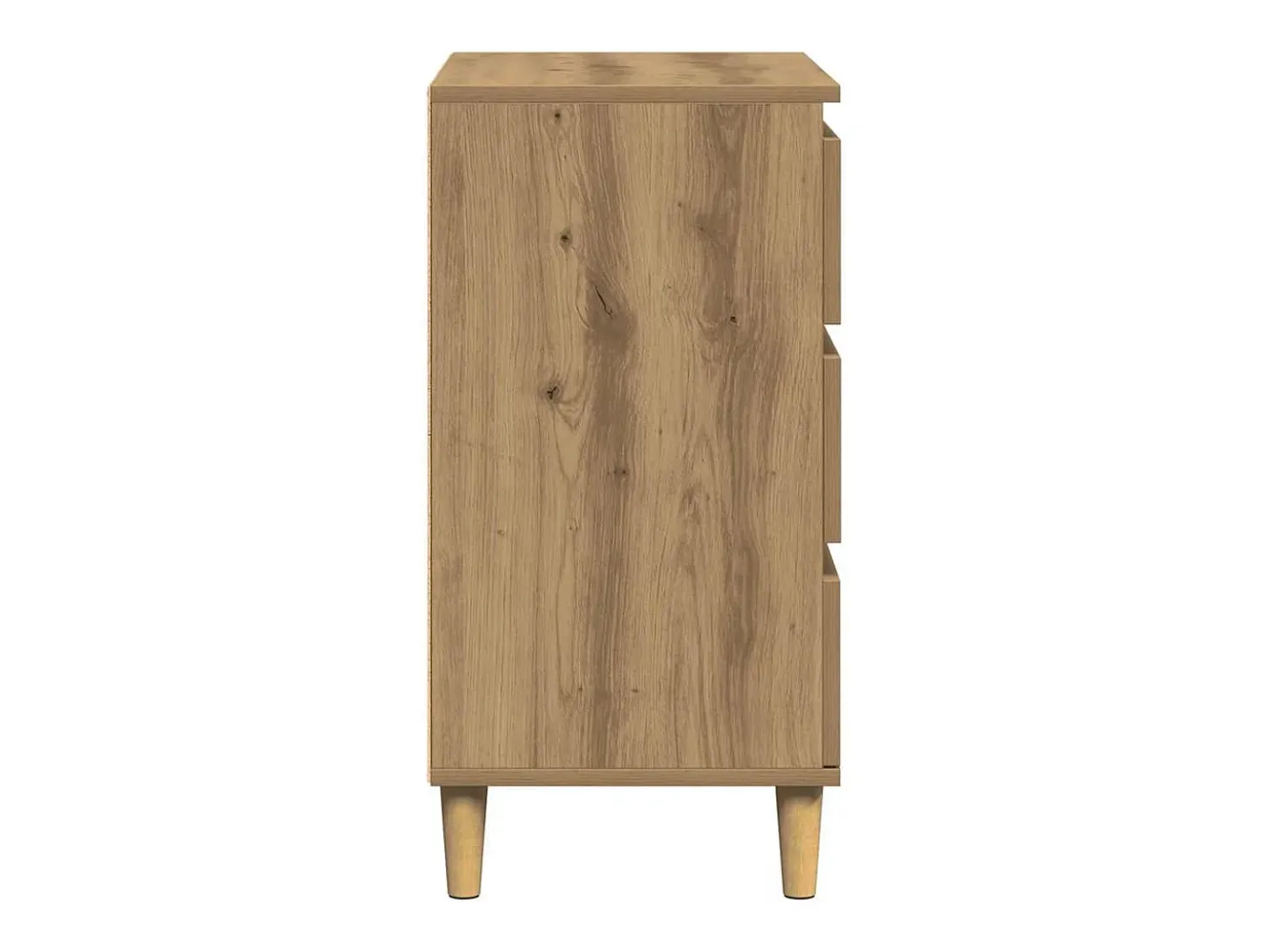 Aparador madera contrachapada roble artisian 60x35x70 cm
