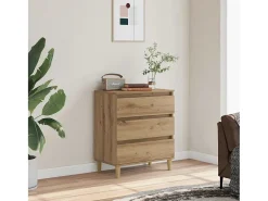 Aparador madera contrachapada roble artisian 60x35x70 cm
