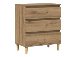 Aparador madera contrachapada roble artisian 60x35x70 cm