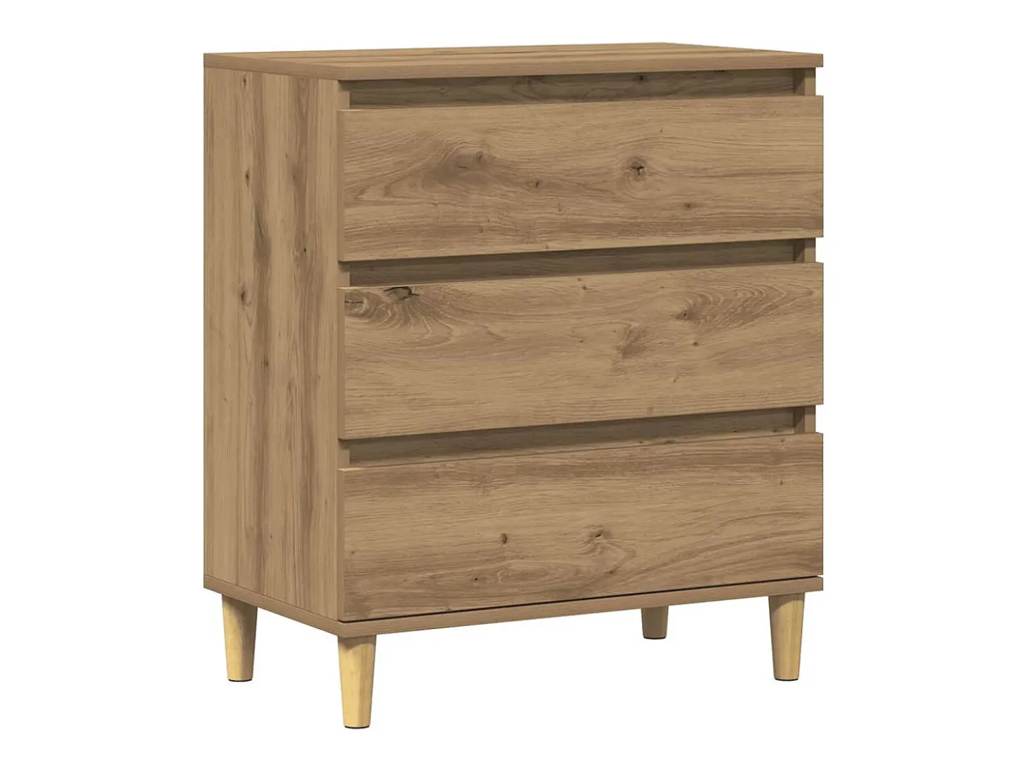 Aparador madera contrachapada roble artisian 60x35x70 cm