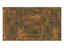 Aparador madera contrachapada color roble ahumado 120x36x69 cm
