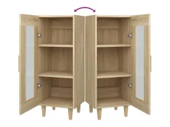Aparador madera contrachapada color roble Sonoma 34,5x34x90 cm