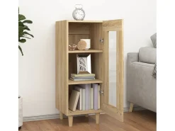 Aparador madera contrachapada color roble Sonoma 34,5x34x90 cm
