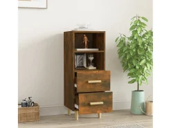 Aparador madera contrachapada roble ahumado 34,5x34x90 cm ES88661