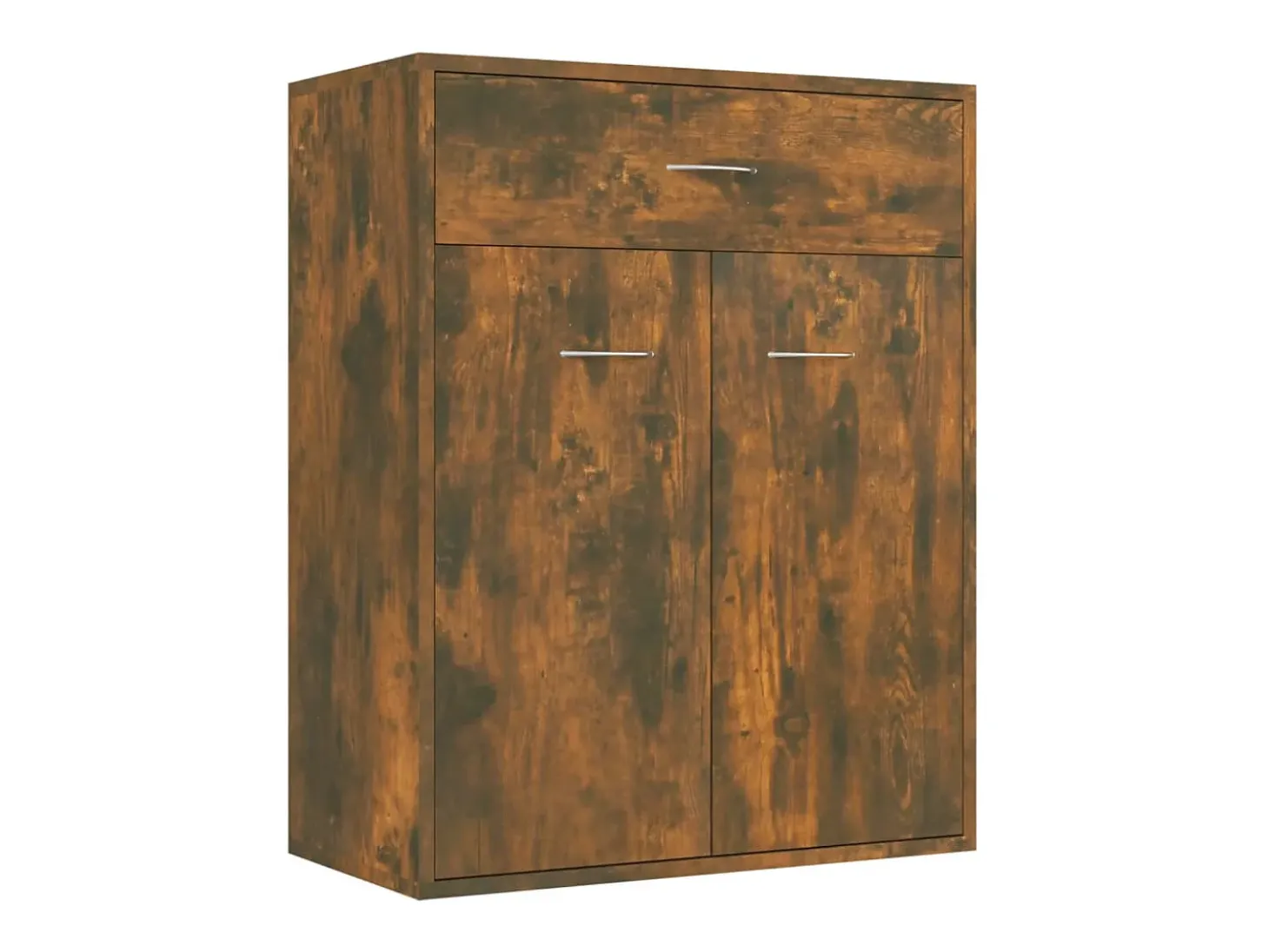Aparador madera contrachapada color roble ahumado 60x30x75 cm