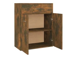 Aparador madera contrachapada color roble ahumado 60x30x75 cm