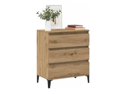 Aparador madera contrachapada roble artisian 60x35x70 cm