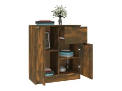Aparador madera contrachapada color roble ahumado 60x30x70 cm ES22118