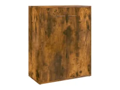 Aparador madera contrachapada color roble ahumado 60x30x75 cm ES96185