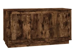 Aparador madera contrachapada roble ahumado 102x35x55 cm