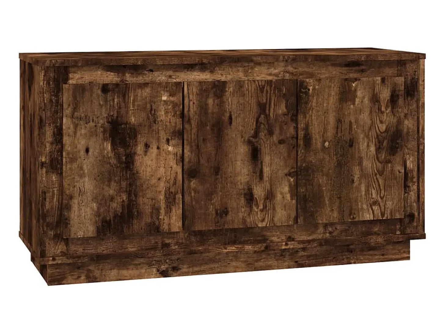 Aparador madera contrachapada roble ahumado 102x35x55 cm