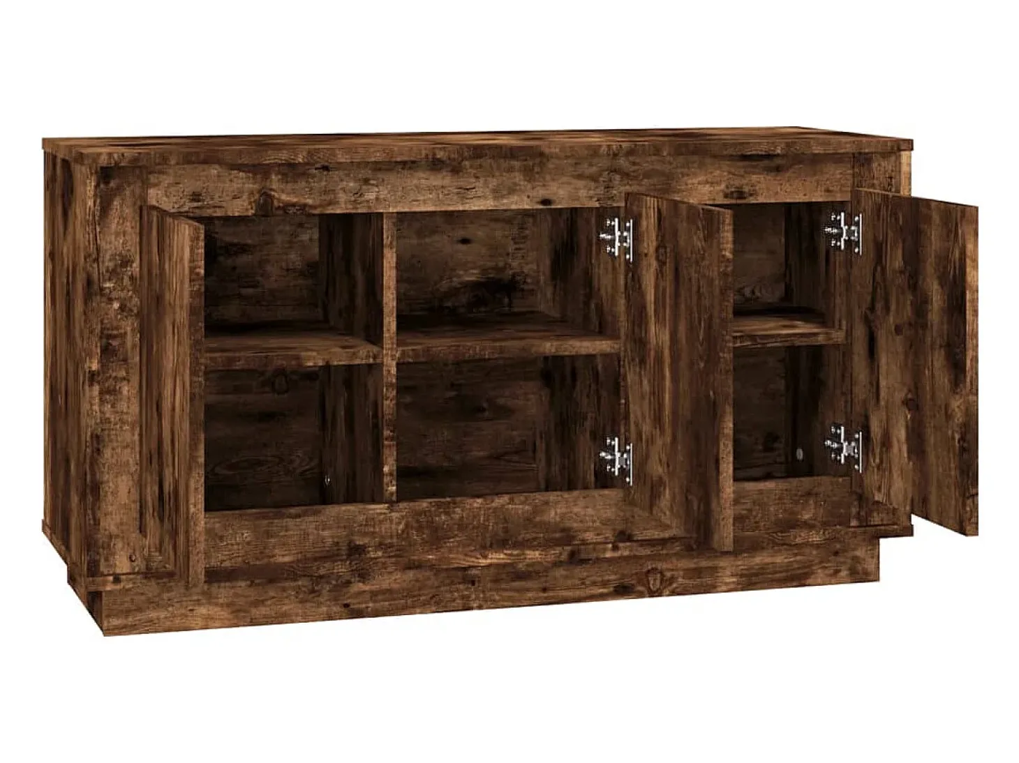 Aparador madera contrachapada roble ahumado 102x35x55 cm