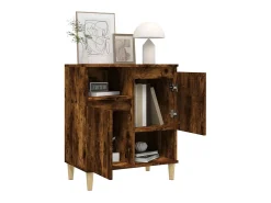 Aparador madera contrachapada color roble ahumado 60x35x70 cm ES17746