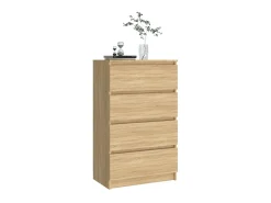Aparador madera contrachapada color roble Sonoma 60x35x98,5 cm ES13401