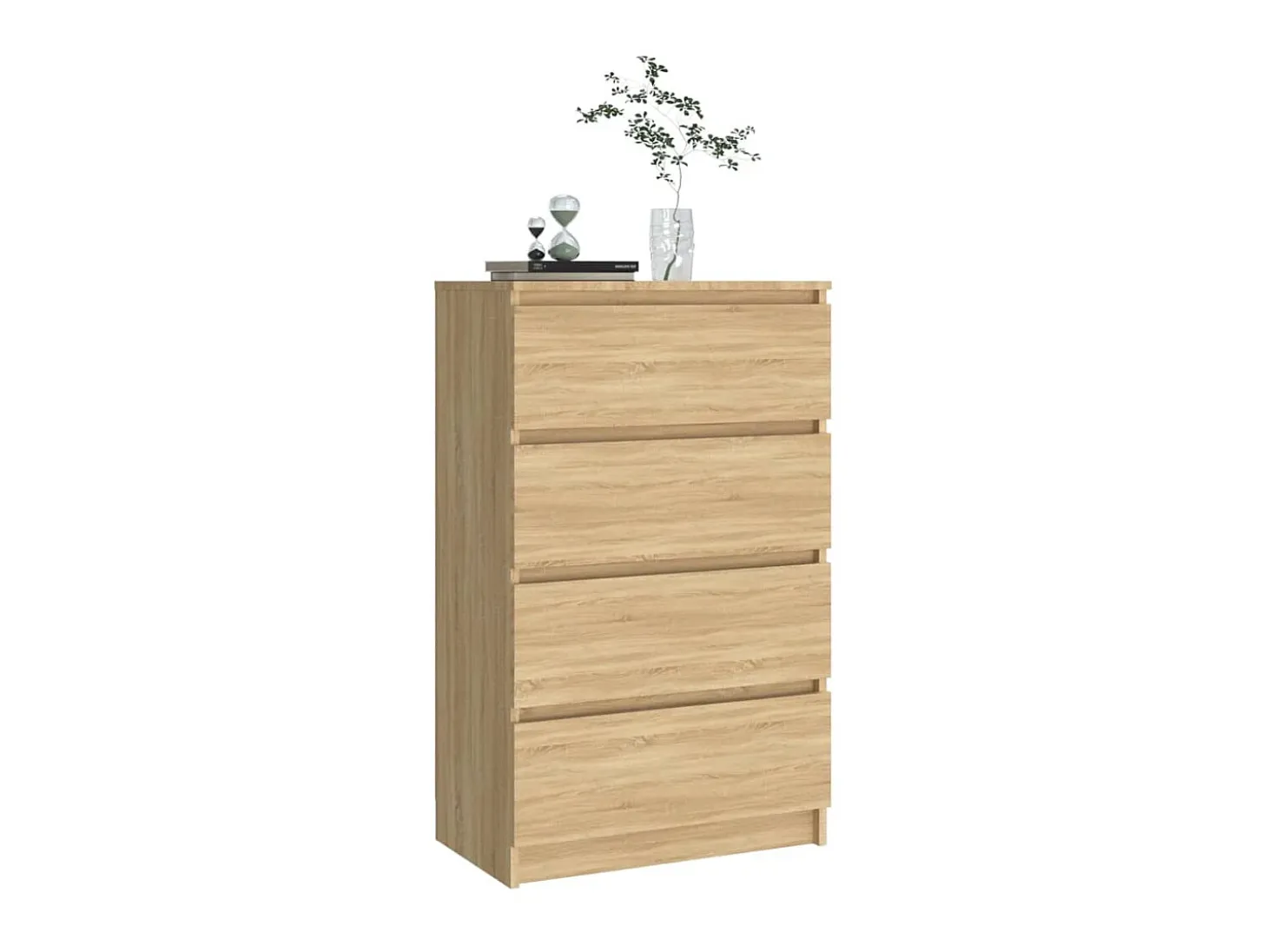 Aparador madera contrachapada color roble Sonoma 60x35x98,5 cm ES13401