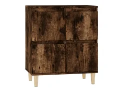 Aparador madera contrachapada color roble ahumado 60x35x70 cm