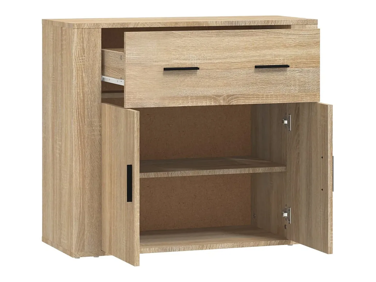 Aparador madera contrachapada color roble Sonoma 80x33x70 cm ES364674