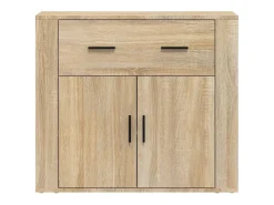 Aparador madera contrachapada color roble Sonoma 80x33x70 cm ES364674