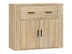 Aparador madera contrachapada color roble Sonoma 80x33x70 cm ES364674