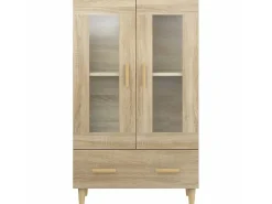 Aparador madera contrachapada color roble Sonoma 70x31x115 cm ES10122