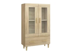 Aparador madera contrachapada color roble Sonoma 70x31x115 cm ES10122