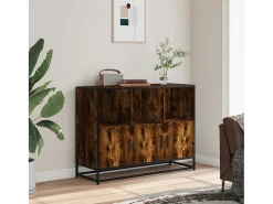 Aparador madera contrachapada color roble ahumado 100x35x76 cm