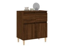 Aparador madera contrachapada marrón roble 60x35x70 cm ES35893