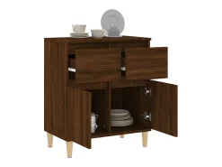 Aparador madera contrachapada marrón roble 60x35x70 cm ES35893
