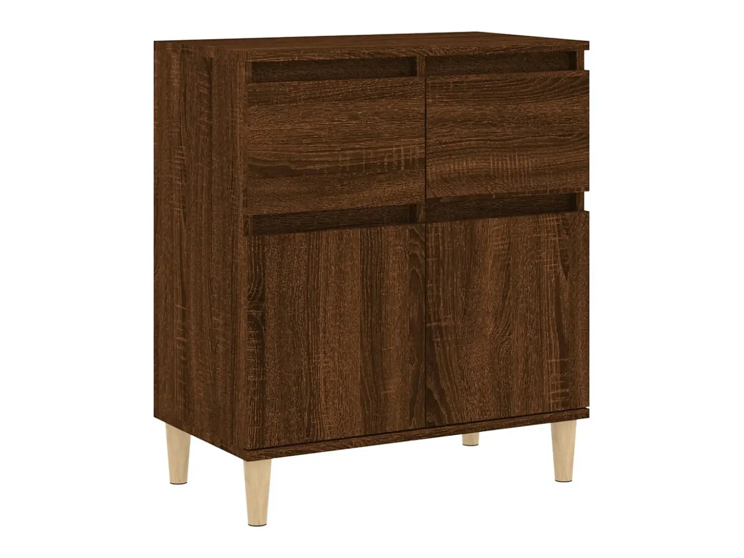 Aparador madera contrachapada marrón roble 60x35x70 cm ES35893