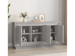 Aparador madera contrachapada gris Sonoma 102x35x55 cm ES568503