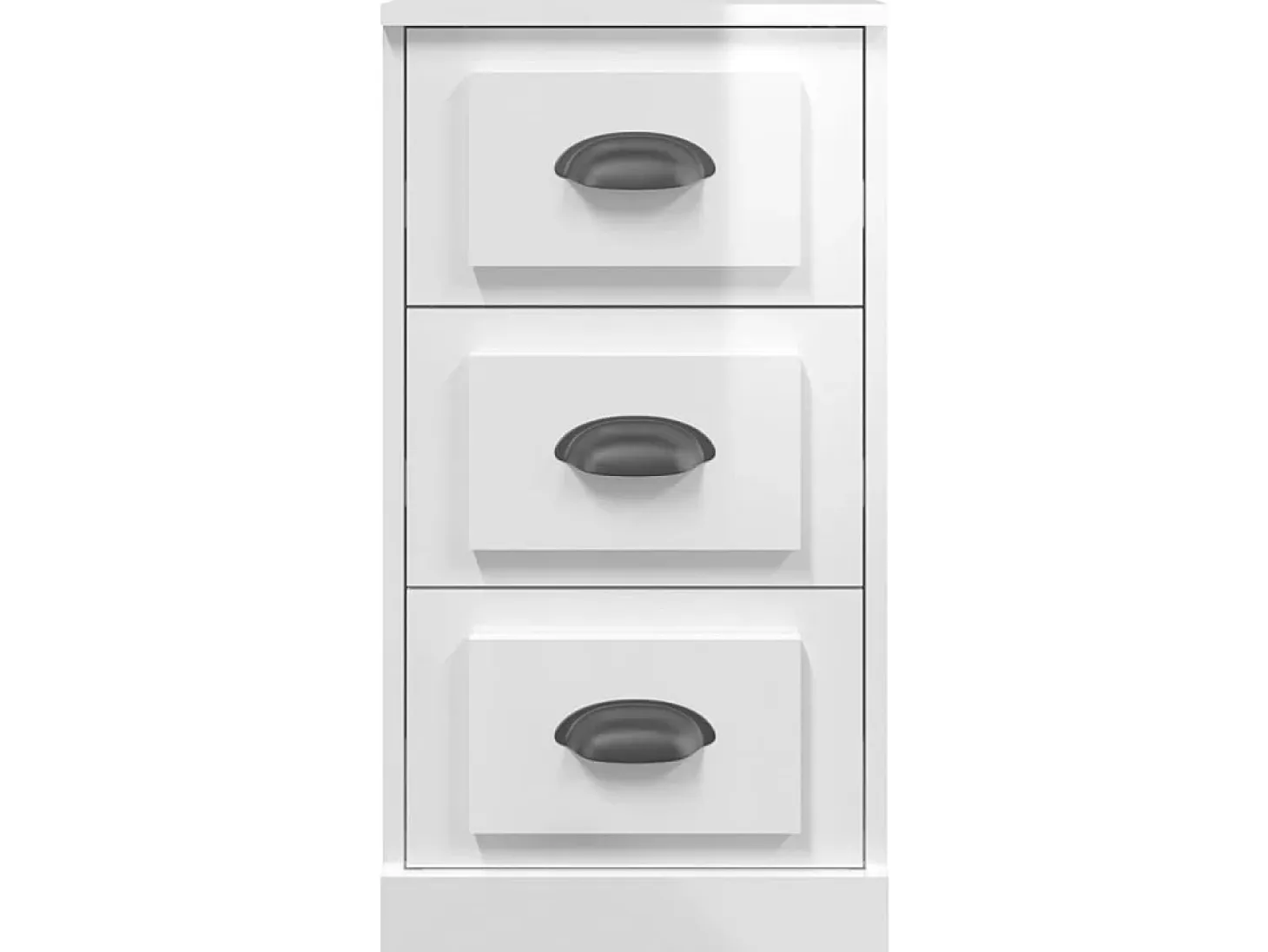 Aparador madera contrachapada blanco brillante 36x35,5x67,5 cm ES34149