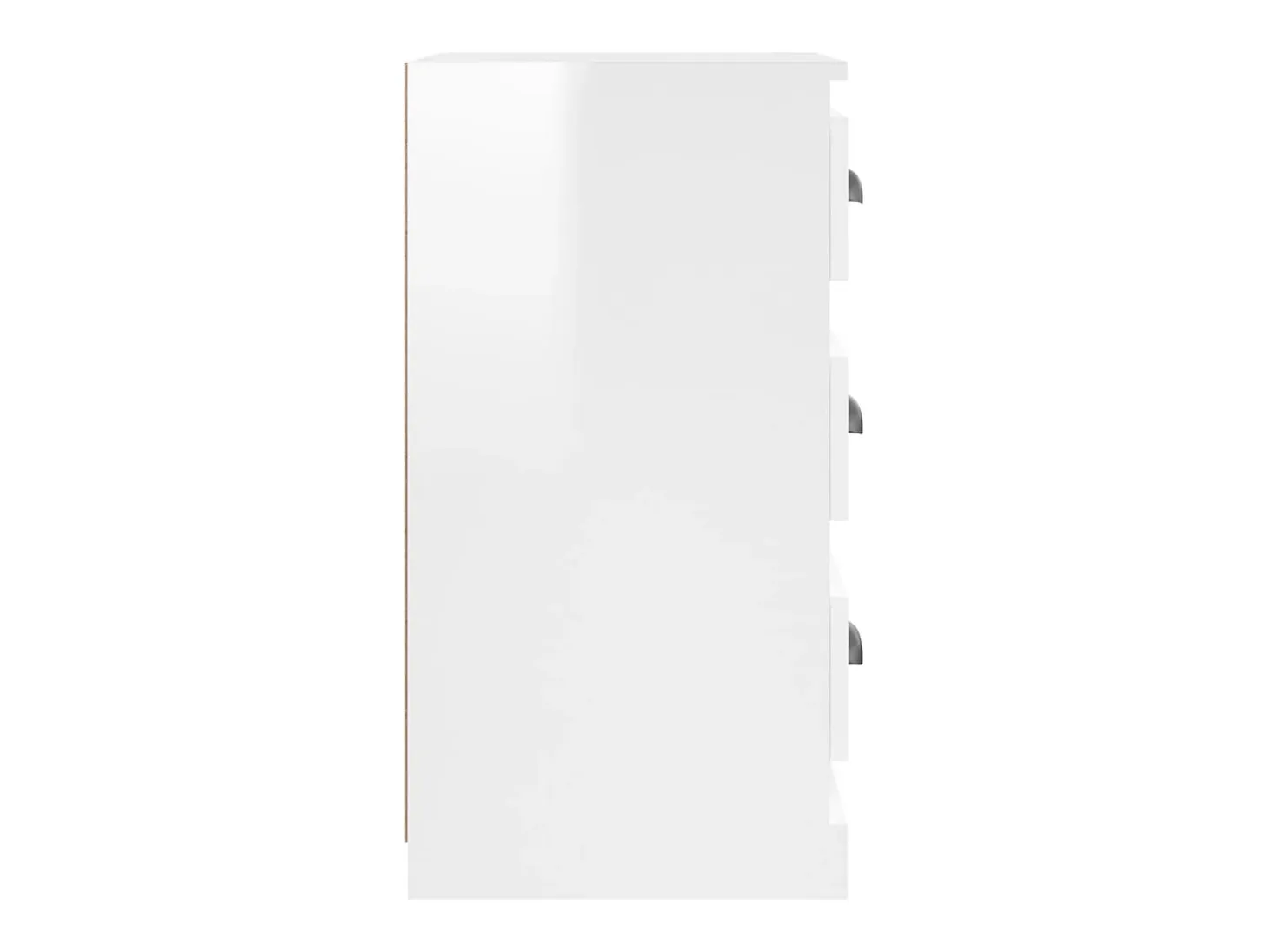 Aparador madera contrachapada blanco brillante 36x35,5x67,5 cm ES34149