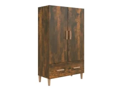 Aparador madera contrachapada roble ahumado 70x31x115 cm ES16377