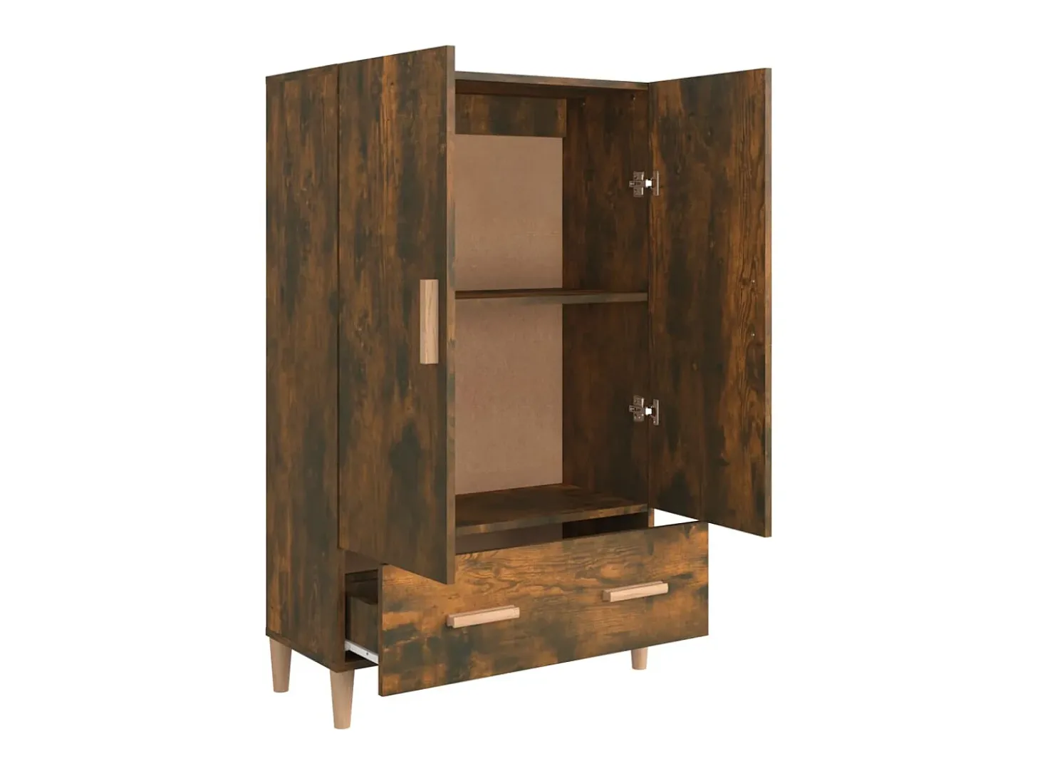 Aparador madera contrachapada roble ahumado 70x31x115 cm ES16377