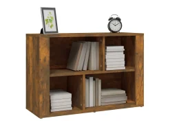 Aparador madera contrachapada color roble ahumado 80x30x54 cm ES31687