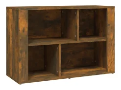 Aparador madera contrachapada color roble ahumado 80x30x54 cm ES31687