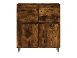 Aparador madera contrachapada color roble ahumado 60x35x70 cm