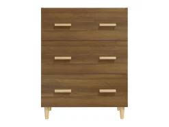 Aparador madera contrachapada marrón roble 70x34x90 cm ES99662