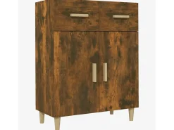 Aparador madera contrachapada roble ahumado 69,5x34x89 cm ES74608