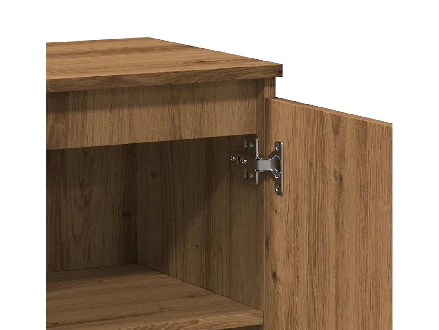 Aparador madera contrachapada roble artisian 60x35x70 cm